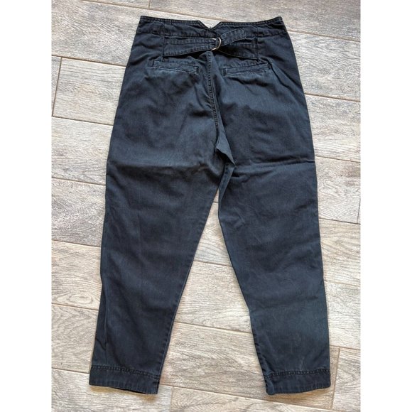 Free People Pleated Jeans Trouser Pant Washed Black Button Fly size 4 Black - Picture 3 of 7
